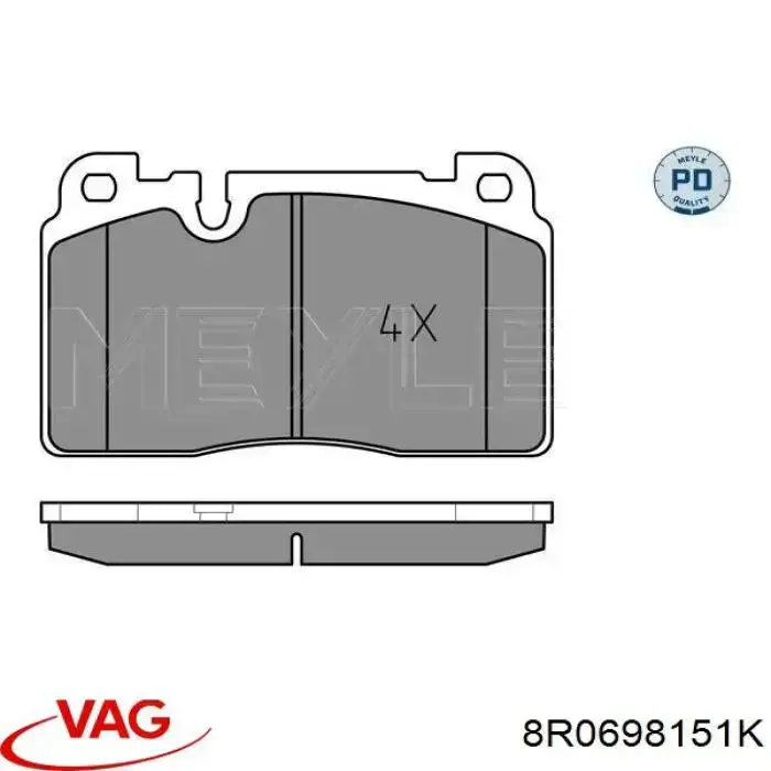 Pastillas de freno delanteras VAG 8R0698151K
