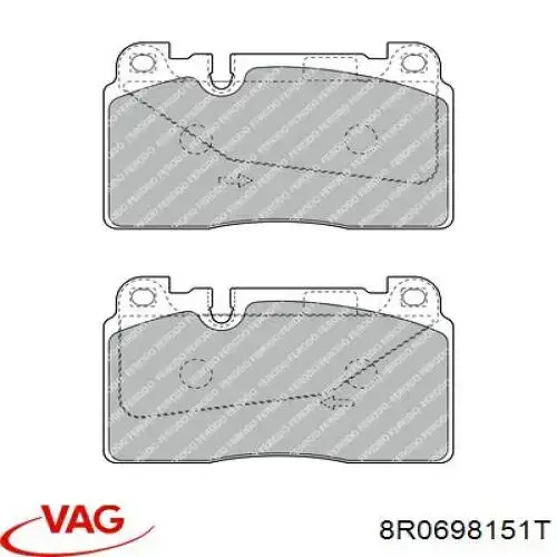 8R0698151T VAG Pastillas delanteras