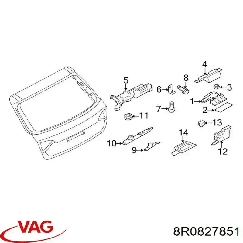 Comprar 8R0827851 VAG Amortiguador de puerta trasera