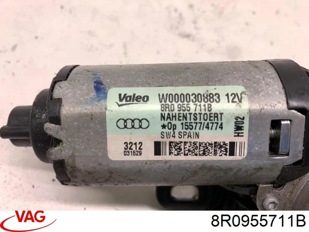 Motor del limpiaparabrisas trasero VAG 8R0955711B precio, desde 90,02 EUR
