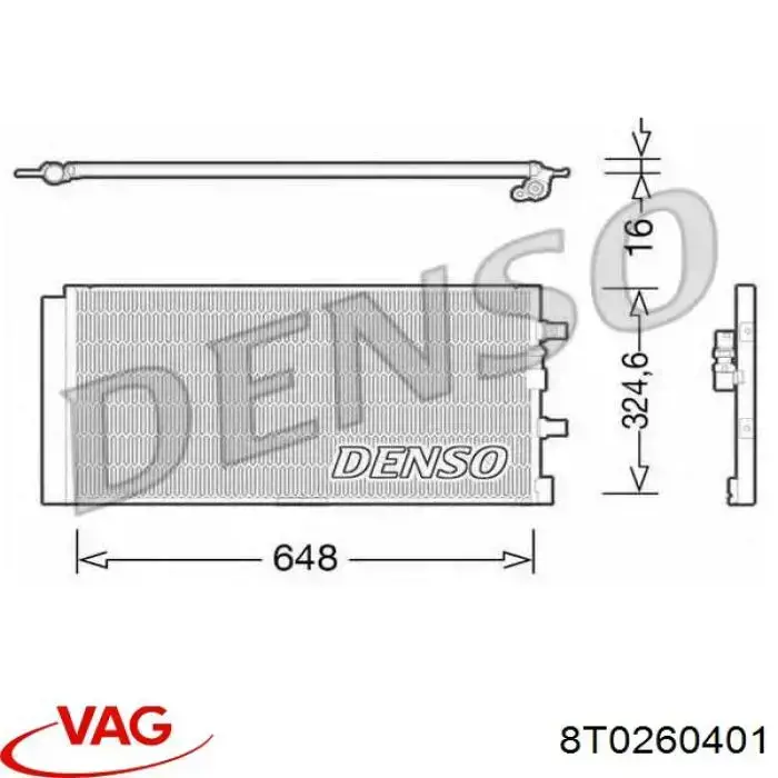 Comprar 8T0260401 VAG Condensador de aire acondicionado
