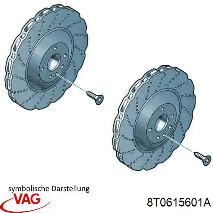 8T0615601A VAG Freno de disco trasero