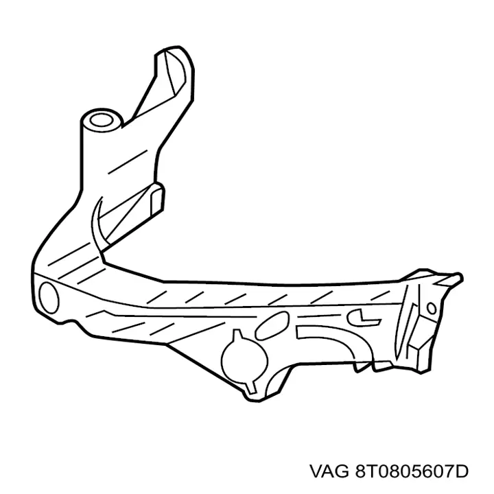Comprar 8T0805607D VAG Soporte de fijación del faro delantero izquierdo
