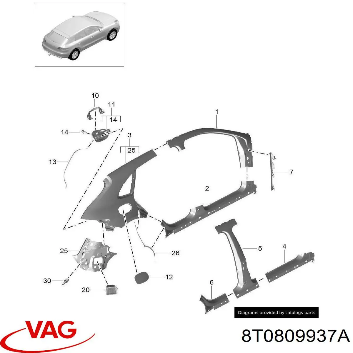  VAG 8T0809937A precio, desde 14,50 EUR