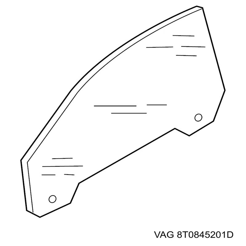 AB10651A Sekurit luna de puerta delantera izquierda