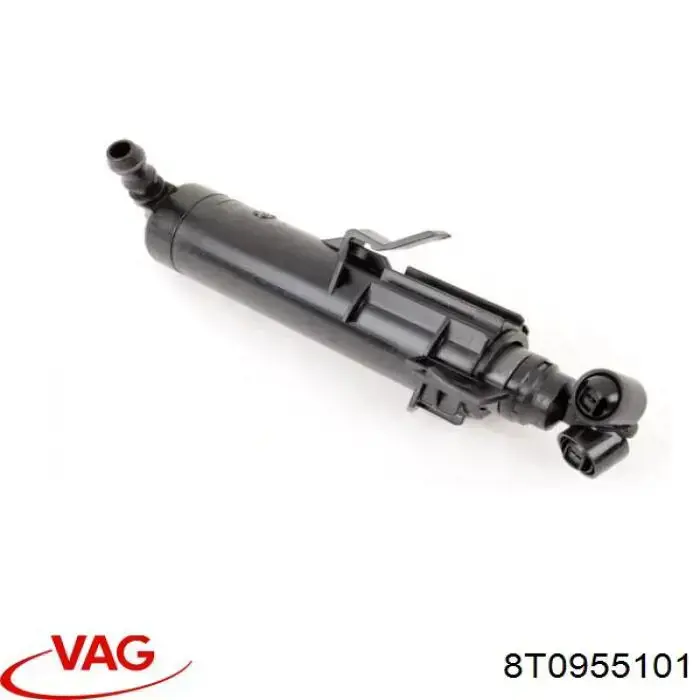 8T0955101 VAG Boquilla lavafaros, delantera izquierda