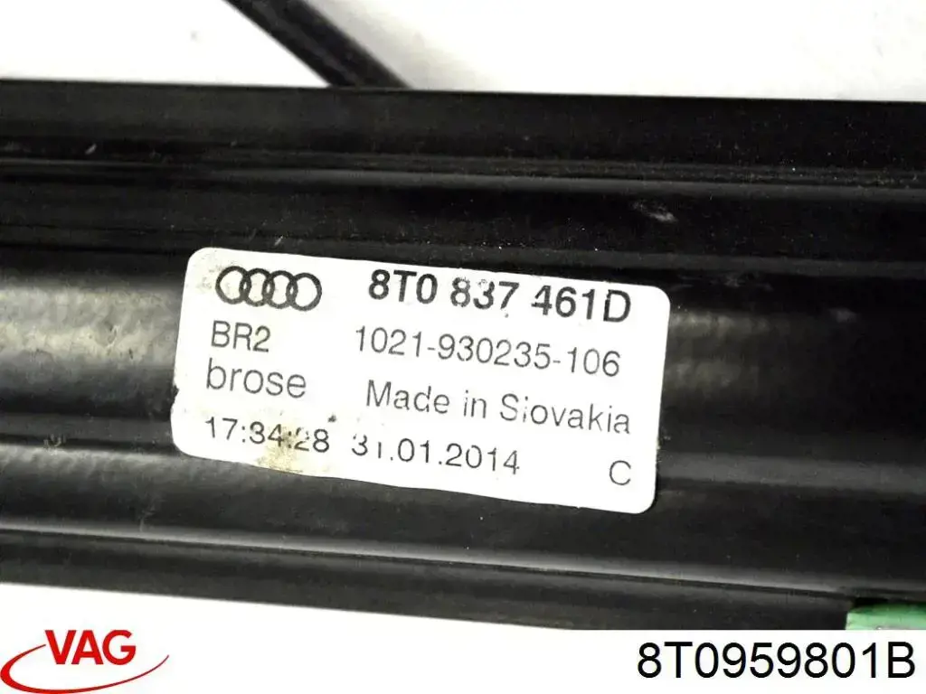 Comprar 8T0959801B VAG Motor ventanilla coche, puerta delantera izquierda