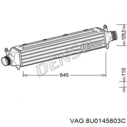 8U0145803C VAG Radiador de intercooler
