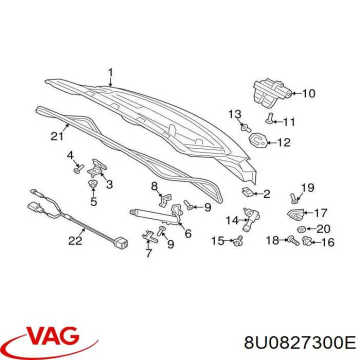 Bisagra de puerta trasera VAG 8U0827300 precio, desde 61,73 EUR