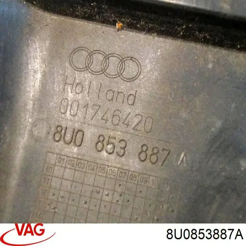 Guardalodos delantero izquierdo VAG 8U0853887A precio, desde 35,00 EUR