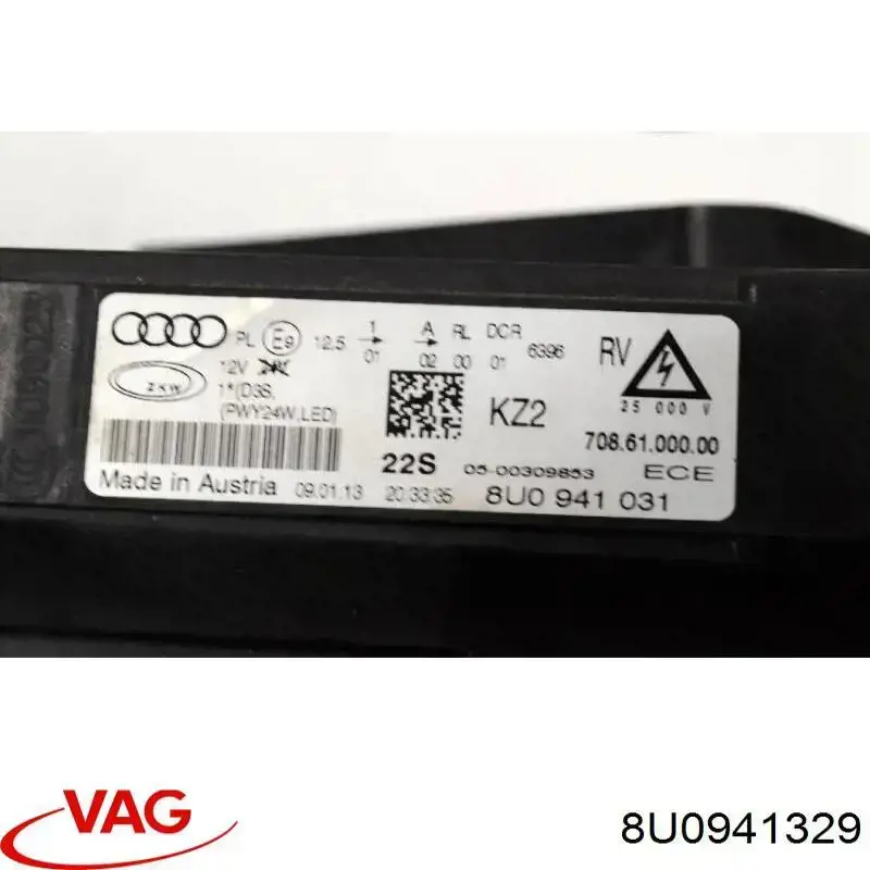 Módulo de control de iluminación adaptativa (ECU) VAG 8U0941329