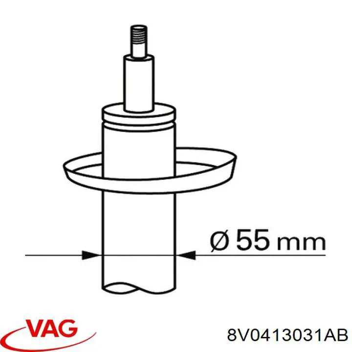 8V0413031AB VAG amortiguador delantero