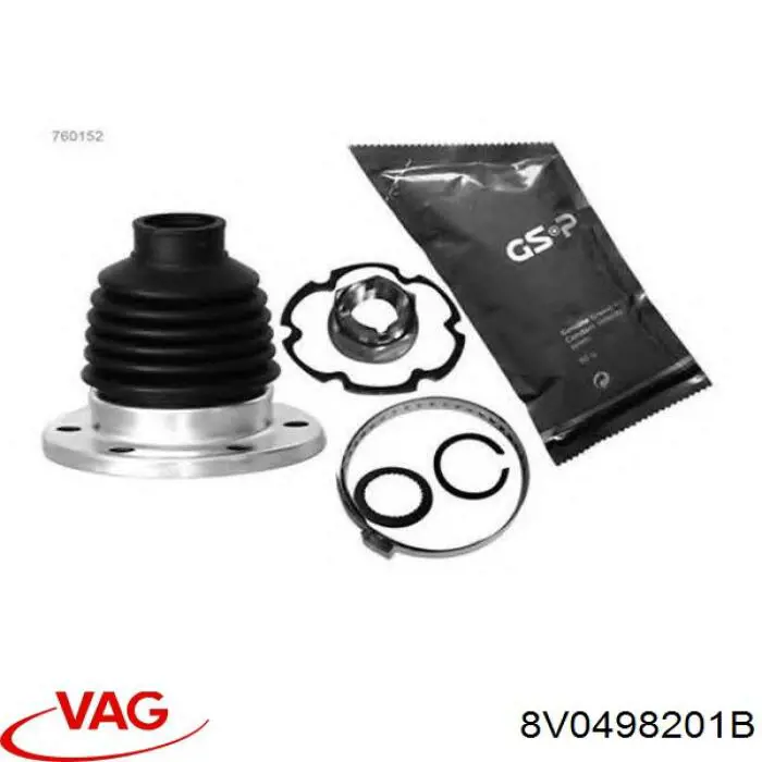 Fuelle, junta homocinética interna izquierda del semieje delantero VAG 5Q0498201E