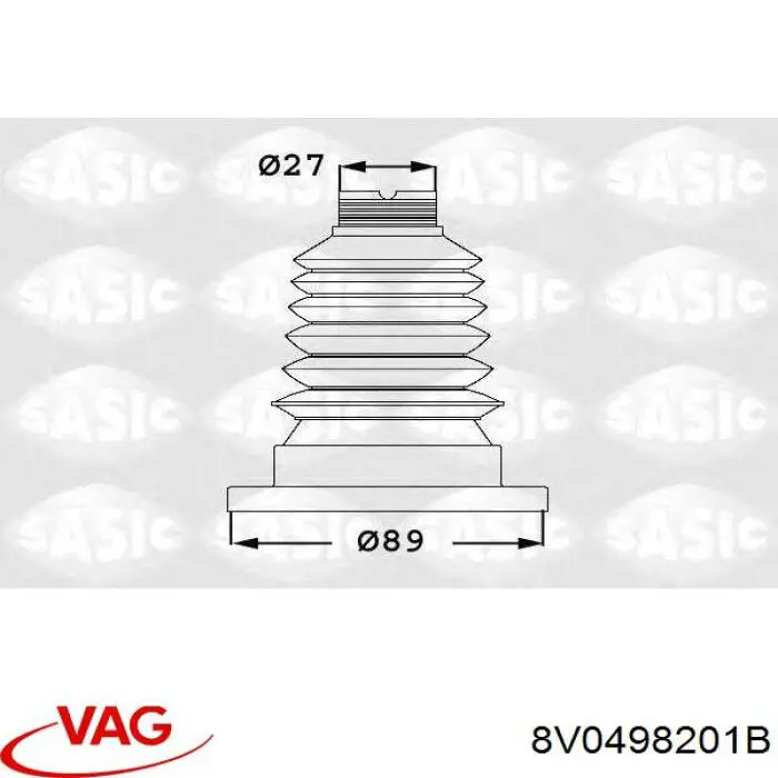 Comprar 5Q0498201E VAG Fuelle, junta homocinética interna izquierda del semieje delantero