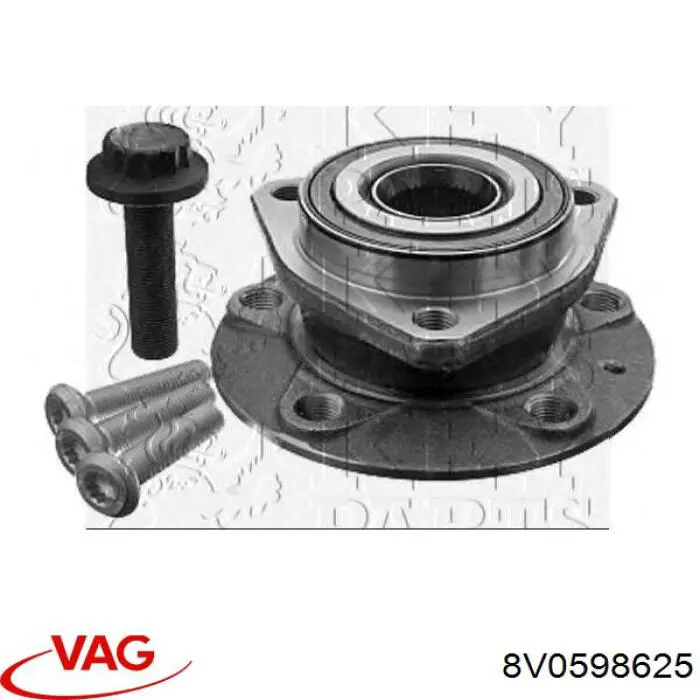 Buje de rueda delantero 8V0598625 VAG