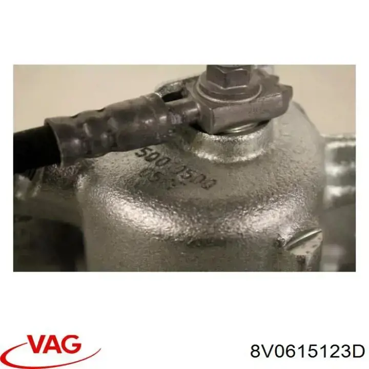 Pinza de freno delantera izquierda 8V0615123D VAG