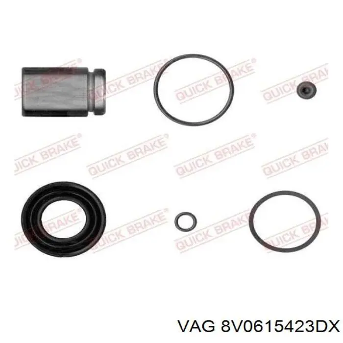 Pinza de freno trasera izquierda 8V0615423DX VAG