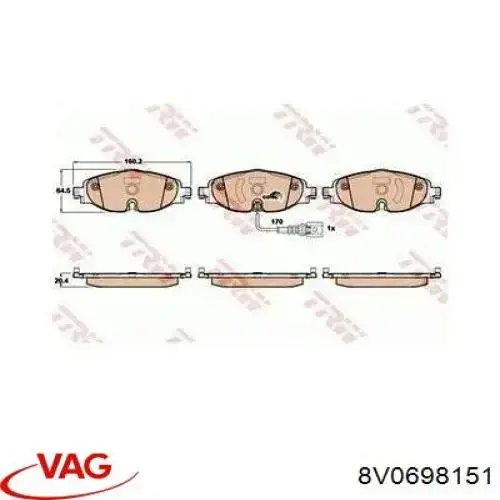 Pastillas de freno delanteras Volkswagen Tiguan 1 5N1, 5N2