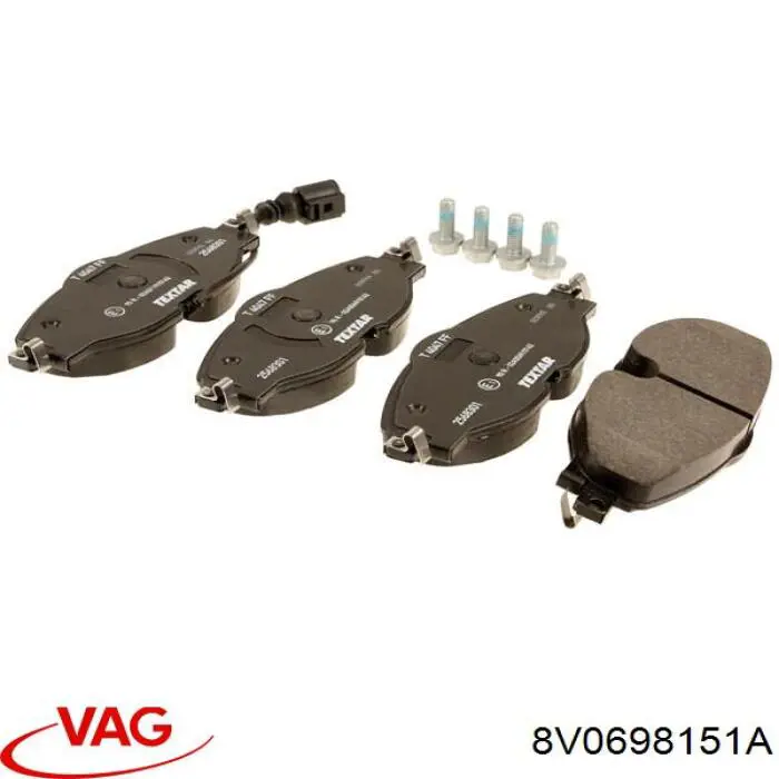 Comprar 8V0698151A VAG Pastillas delanteras de freno