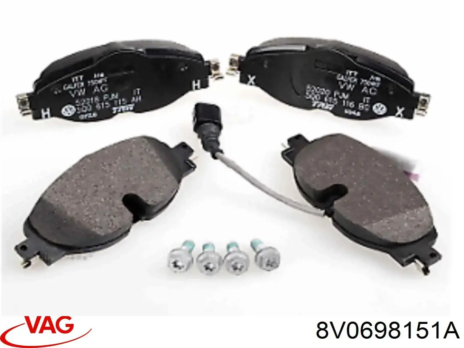 Pastillas freno delanteras VAG 8V0698151A precio, desde 29,51 EUR