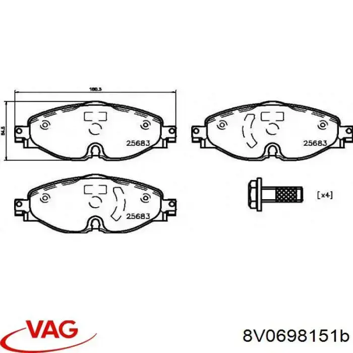 Pastillas de freno delanteras Volkswagen Tiguan 1 5N1, 5N2
