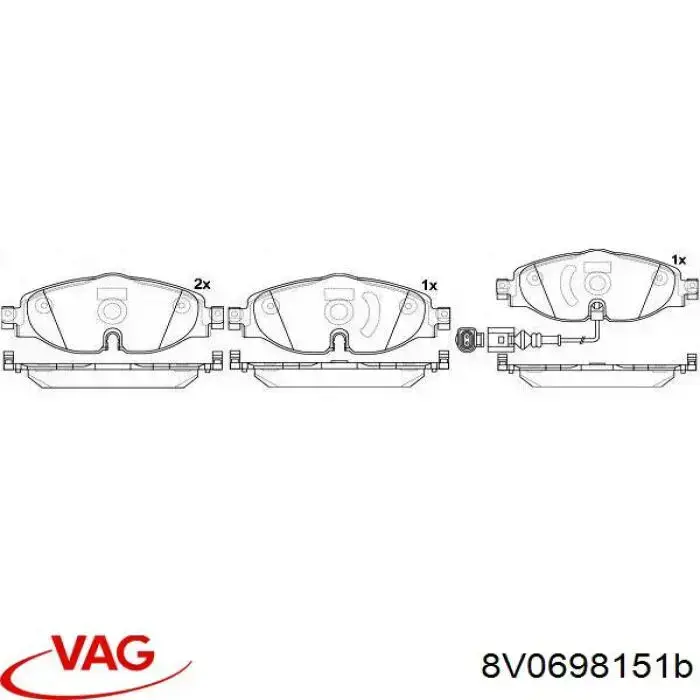 Pastillas de freno delanteras Volkswagen Tiguan 1 5N1, 5N2