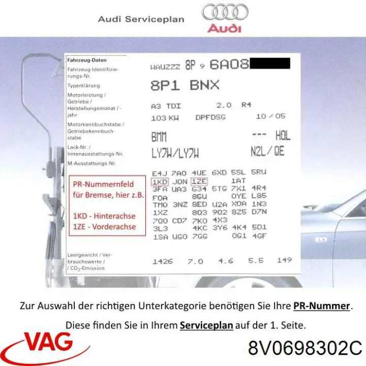 Pastillas de freno delanteras Volkswagen Tiguan 1 5N1, 5N2