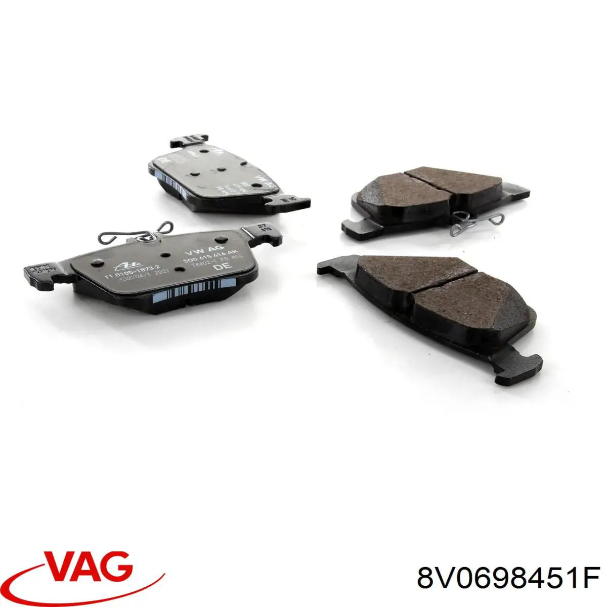 Pastillas de freno traseras 8V0698451F VAG