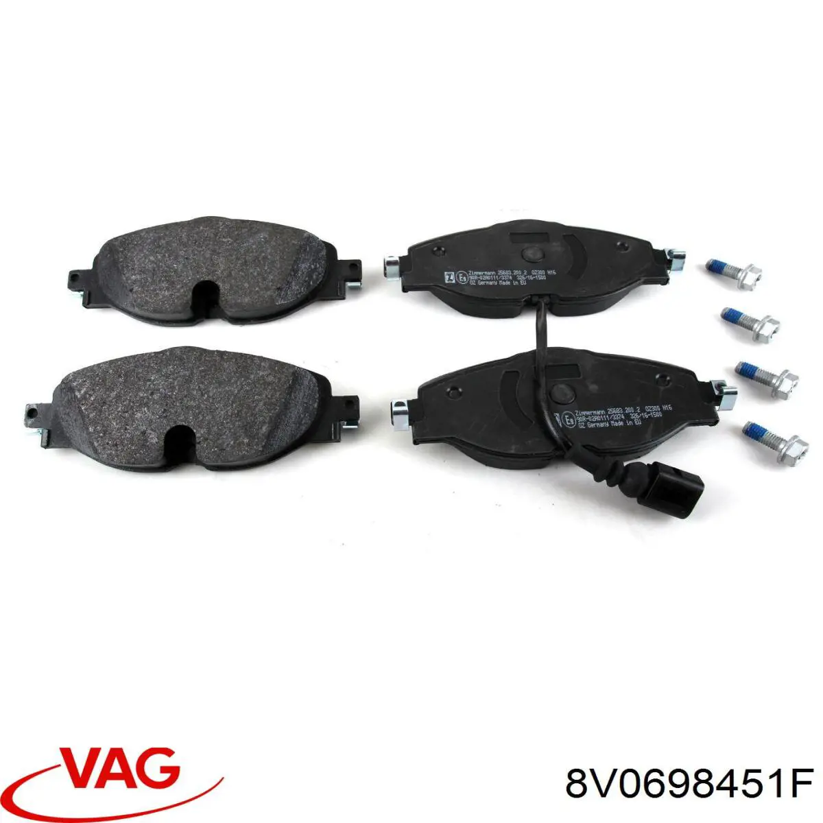 8V0698451F VAG Pastillas freno traseras