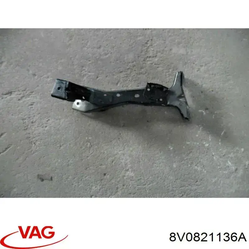 8V0821136A VAG soporte para guardabarros delantero, derecho delantero