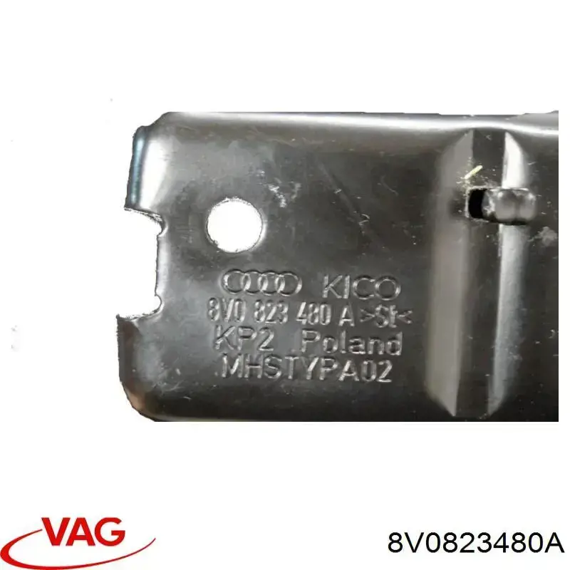 Cerradura de capó 8V0823480A VAG