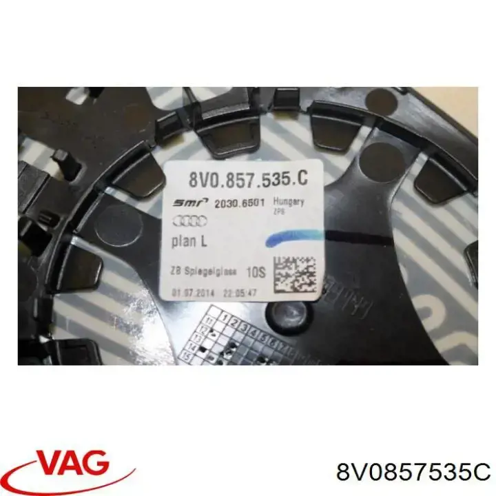 Cristal de espejo retrovisor exterior izquierdo VAG 8V0857535M precio, desde 84,90 EUR
