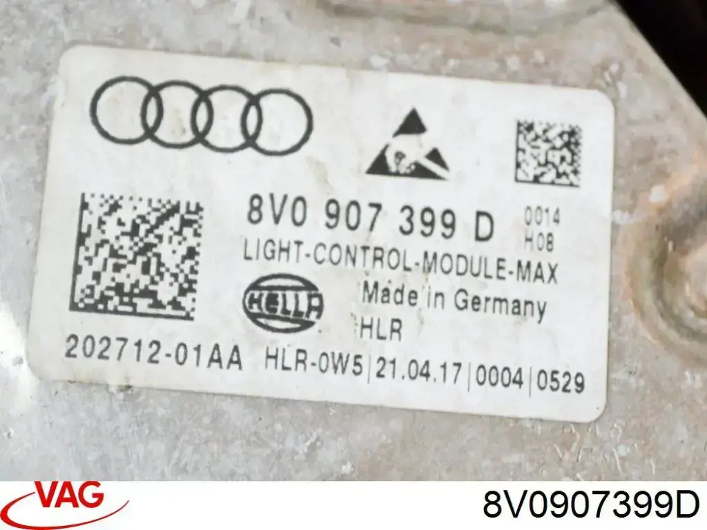 8V0907399D VAG Módulo de control de luces de faros (ECU)