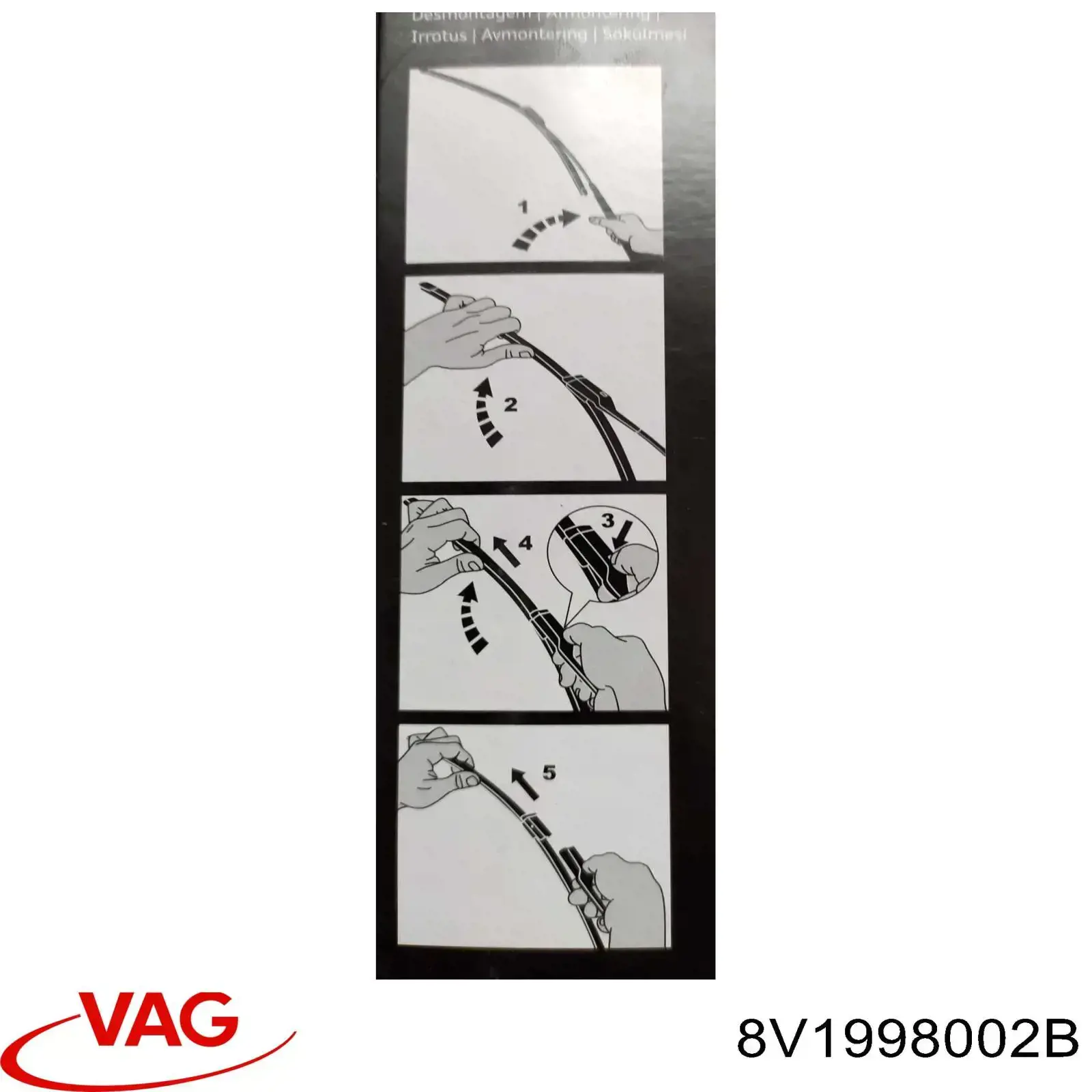 8V1998002B VAG Escobillas Limpiaparabrisas delanteras