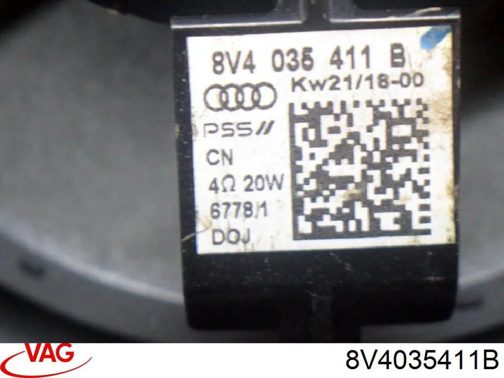 Altavoz de la puerta delantera VAG 8V4035411B