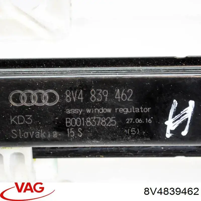Mecanismo de elevalunas de la puerta trasera derecha VAG 8V4839462 precio, desde 62,28 EUR