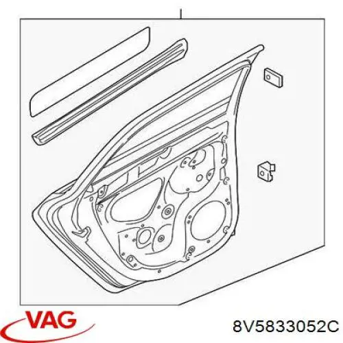 8V5833052C VAG Puerta trasera derecha