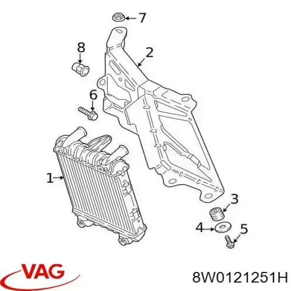 Comprar 8W0121251H VAG Radiador de auto