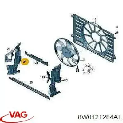 Deflector de aire del radiador derecho VAG 8W0121284AL precio, desde 23,63 EUR