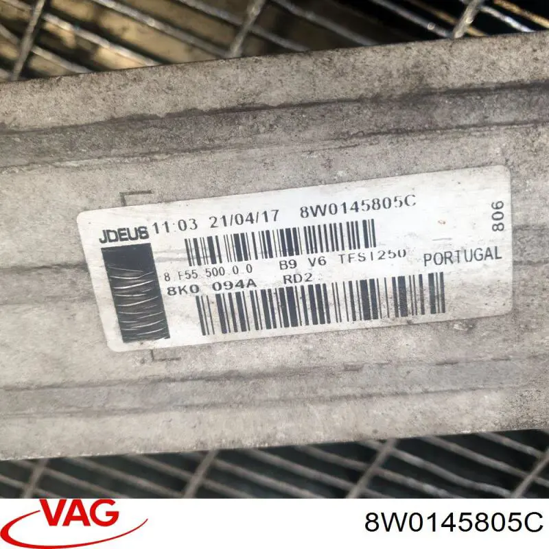 8W0145805AE VAG tubo flexible de aire de sobrealimentación izquierdo