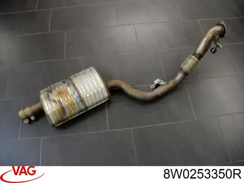 8W0253350R VAG Silenciador, parte delantera