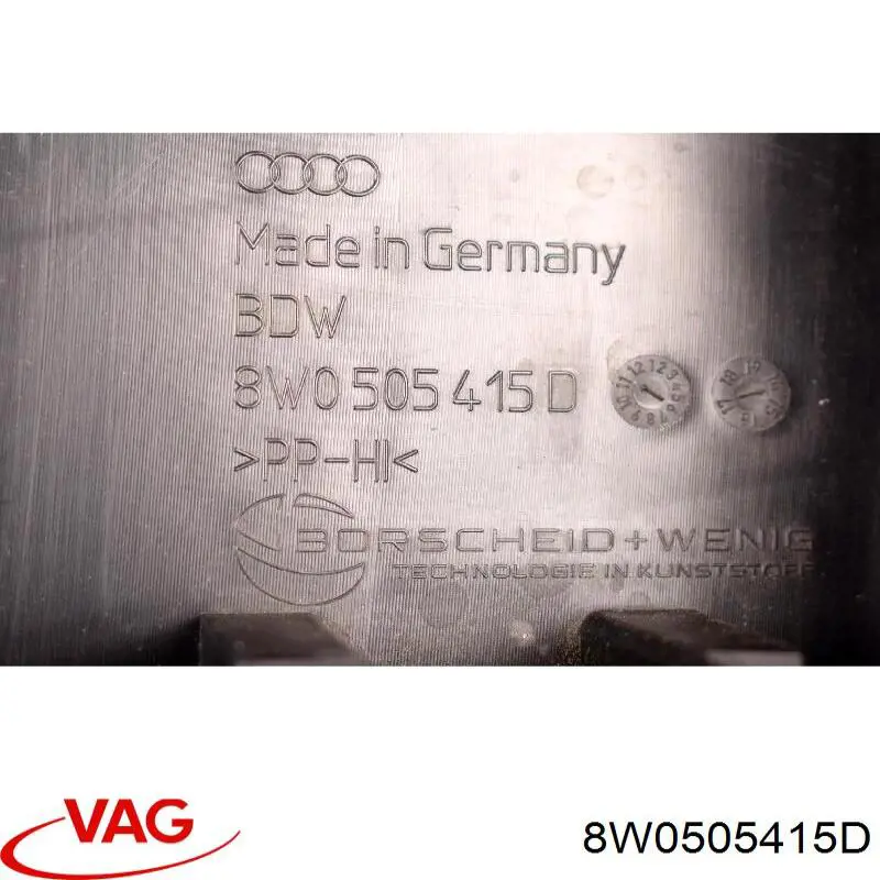 8W0505415D VAG Protección inferior trasera del brazo de suspensión