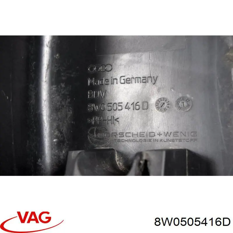 Protección inferior trasera del brazo de suspensión VAG 8W0505416D precio, desde 26,50 EUR