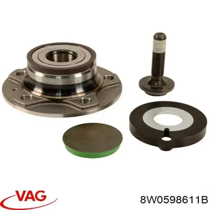 8W0598611B VAG cubo de rueda trasero