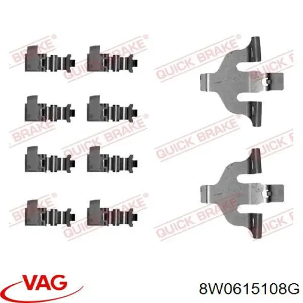 8W0615108G VAG Pinza de freno delantera derecha