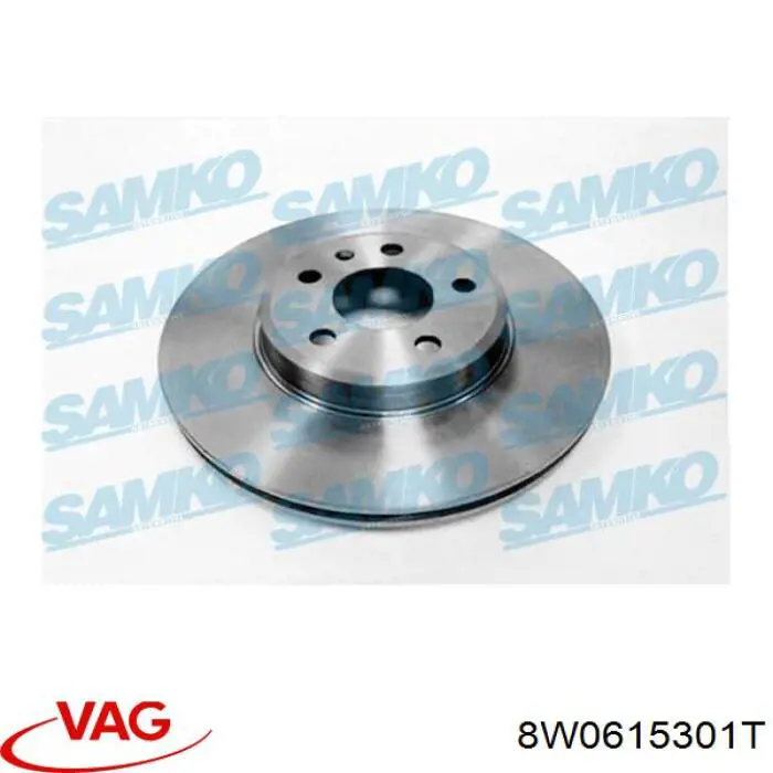 Comprar 8W0615301T VAG Freno de disco delantero