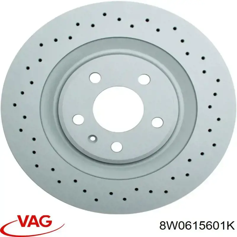 Disco de freno trasero 8W0615601K VAG