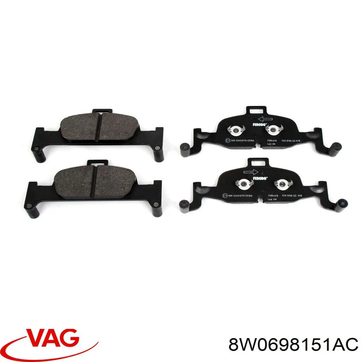 Comprar 8W0698151AC VAG Pastillas delanteras de freno