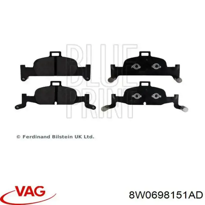 Pastillas freno delanteras VAG 8W0698151AD precio, desde 46,93 EUR