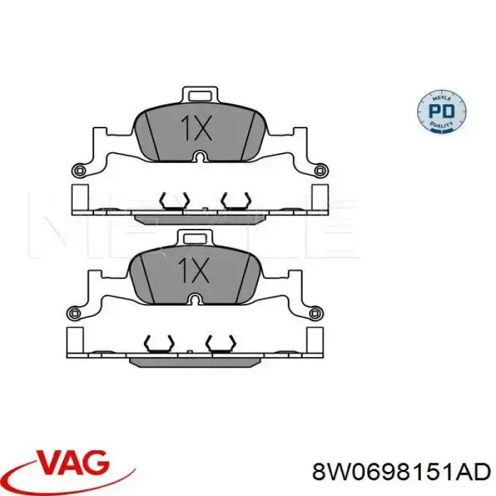 Pastillas freno delanteras VAG 8W0698151AD precio, desde 46,93 EUR